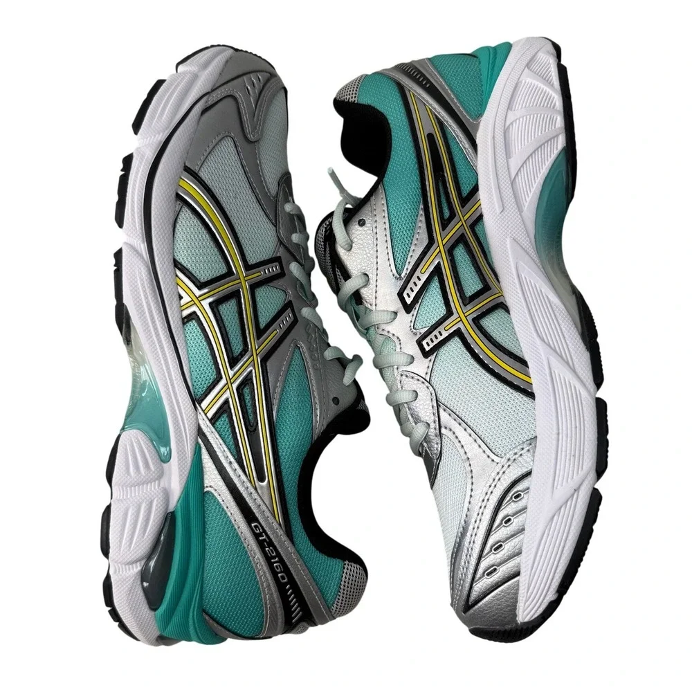 ASICS GT 2160 Pale Mint Golden Yellow Running Sneakers Mens 9.5 Womens 11 New - Picture 3 of 9